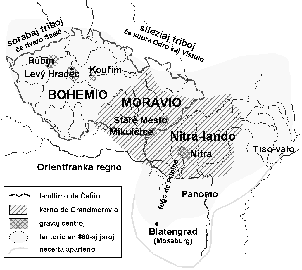 Mapo de la Granda Moravio